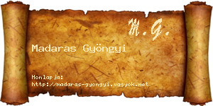 Madaras Gyöngyi névjegykártya